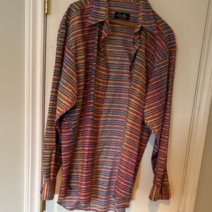 Colorful Striped Button Down Shirt